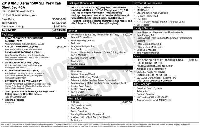 used 2019 GMC Sierra 1500 car, priced at $33,328