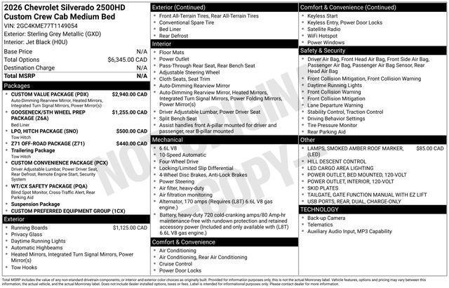 new 2026 Chevrolet Silverado 2500 car, priced at $57,545