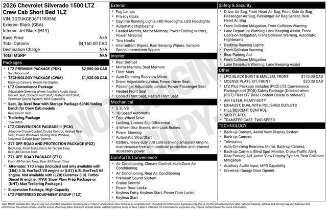 new 2026 Chevrolet Silverado 1500 car, priced at $58,119
