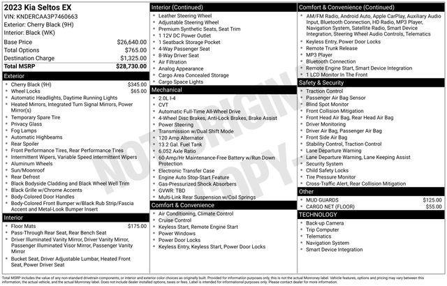 used 2023 Kia Seltos car, priced at $21,150