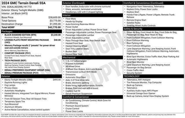 used 2024 GMC Terrain car, priced at $27,991