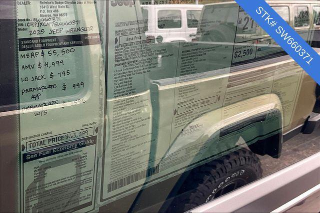new 2025 Jeep Wrangler car, priced at $55,500