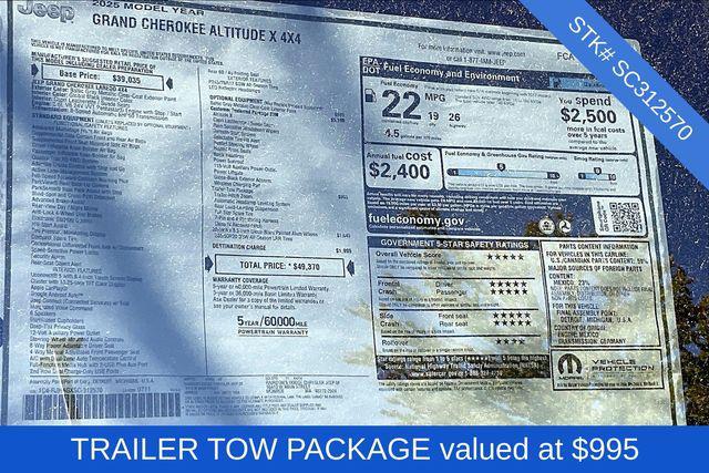 new 2025 Jeep Grand Cherokee car, priced at $49,370