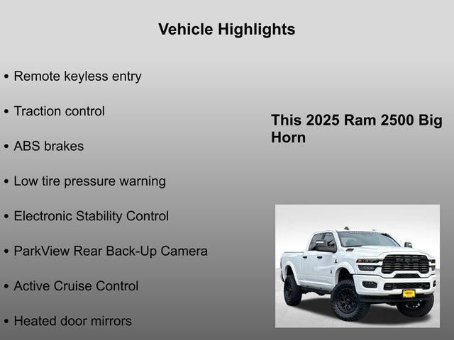 new 2025 Ram 2500 car, priced at $77,940