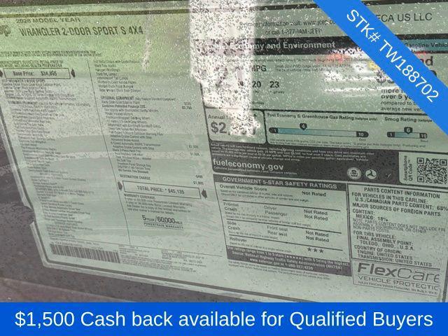 new 2026 Jeep Wrangler car, priced at $45,135