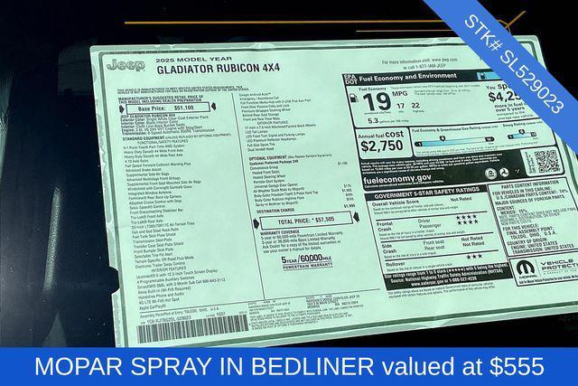 new 2025 Jeep Gladiator car, priced at $57,505