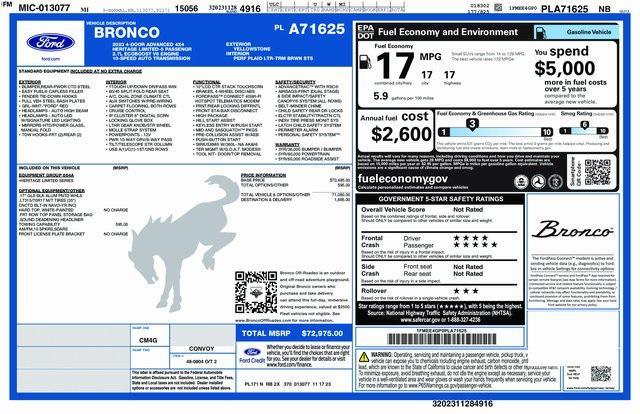 used 2023 Ford Bronco car, priced at $59,251