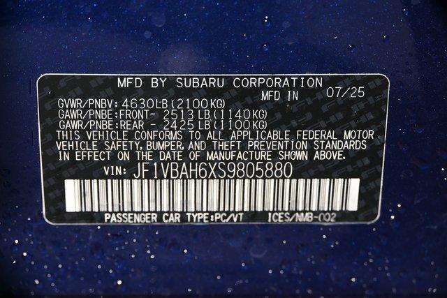 new 2025 Subaru WRX car, priced at $37,422