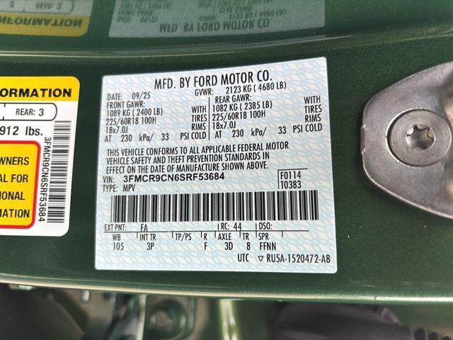 new 2025 Ford Bronco Sport car, priced at $42,375