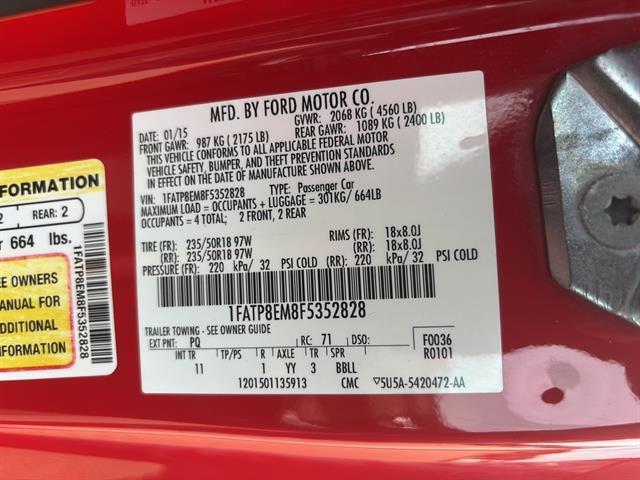 used 2015 Ford Mustang car, priced at $15,250