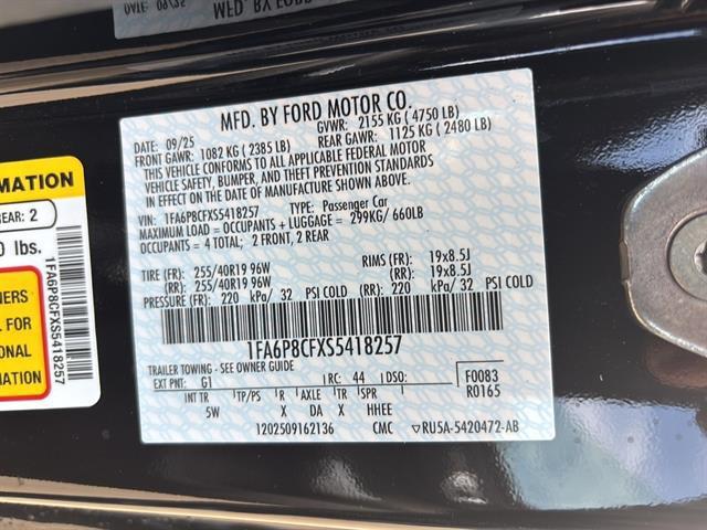 new 2025 Ford Mustang car, priced at $57,570