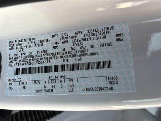 new 2025 Ford F-150 car, priced at $83,720