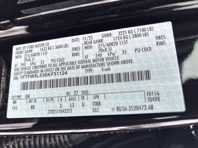 new 2025 Ford F-150 car, priced at $72,595