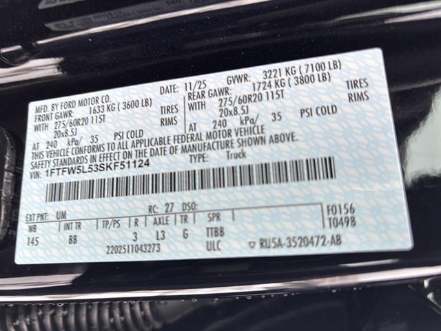 new 2025 Ford F-150 car, priced at $72,595