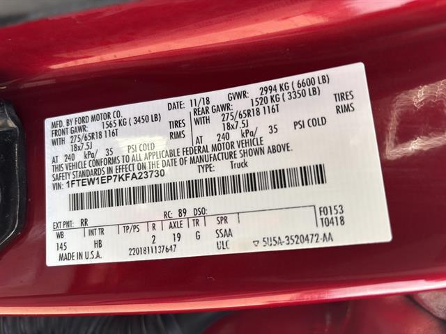 used 2019 Ford F-150 car, priced at $30,250