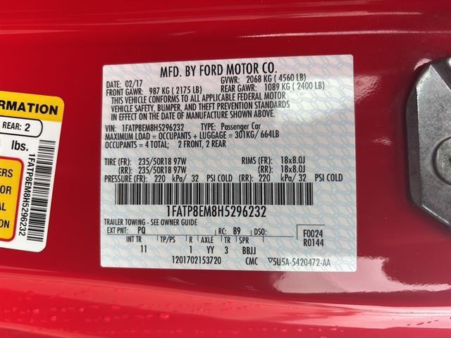 used 2017 Ford Mustang car, priced at $22,250