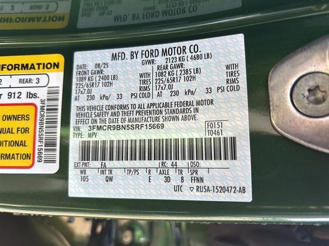 new 2025 Ford Bronco Sport car, priced at $35,080