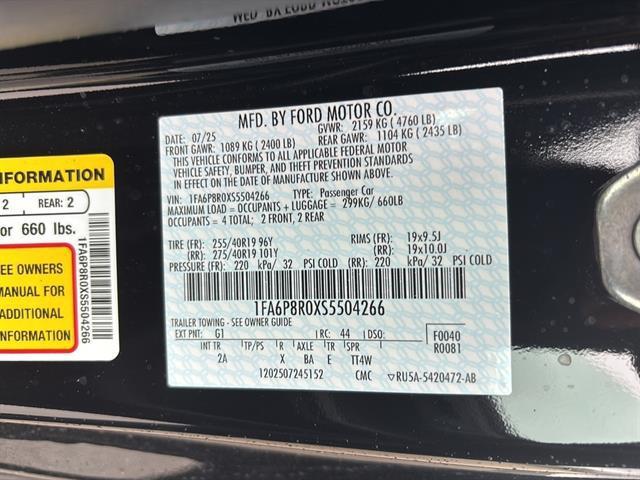 new 2025 Ford Mustang car, priced at $67,325