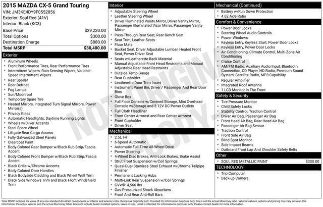 used 2015 Mazda CX-5 car, priced at $15,160