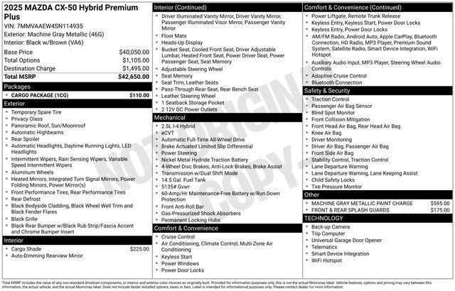 used 2025 Mazda CX-50 Hybrid car, priced at $36,149