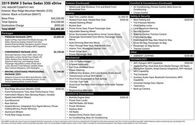 used 2019 BMW 330 car, priced at $26,330