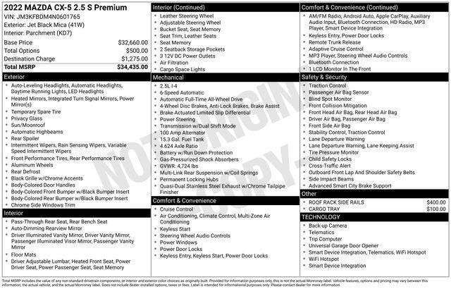 used 2022 Mazda CX-5 car, priced at $23,861