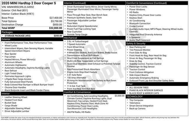 used 2020 MINI Hardtop car, priced at $19,891