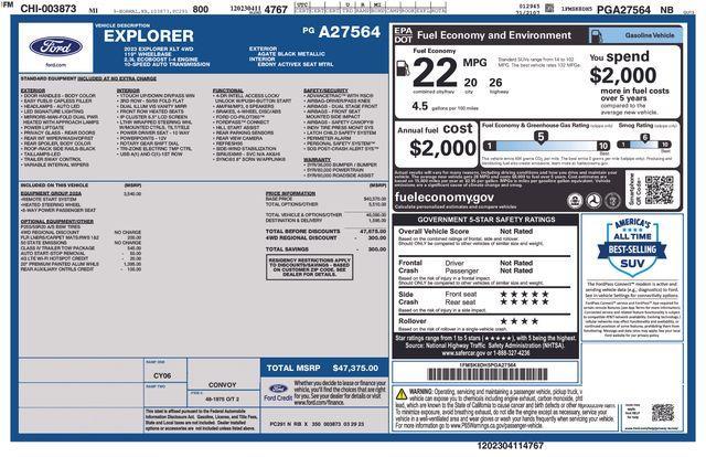 used 2023 Ford Explorer car, priced at $35,918