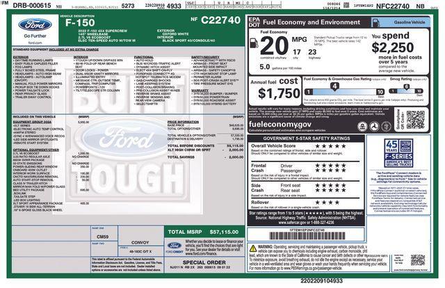 used 2022 Ford F-150 car, priced at $43,860