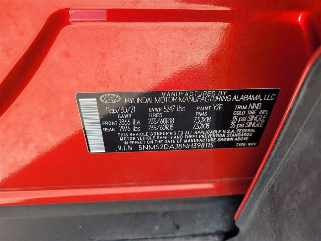 used 2022 Hyundai Santa Fe car, priced at $21,388