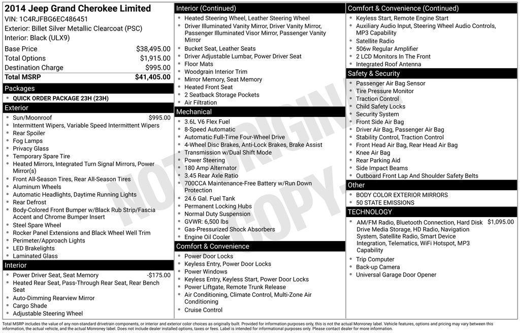 used 2014 Jeep Grand Cherokee car, priced at $13,000