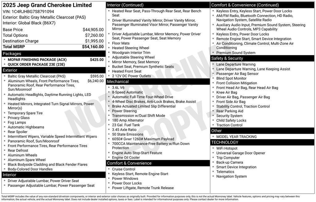 new 2025 Jeep Grand Cherokee car, priced at $47,561