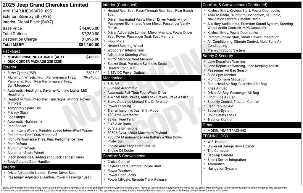 new 2025 Jeep Grand Cherokee car, priced at $49,118