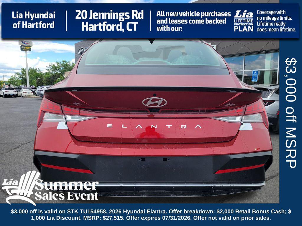 new 2026 Hyundai Elantra car, priced at $25,389