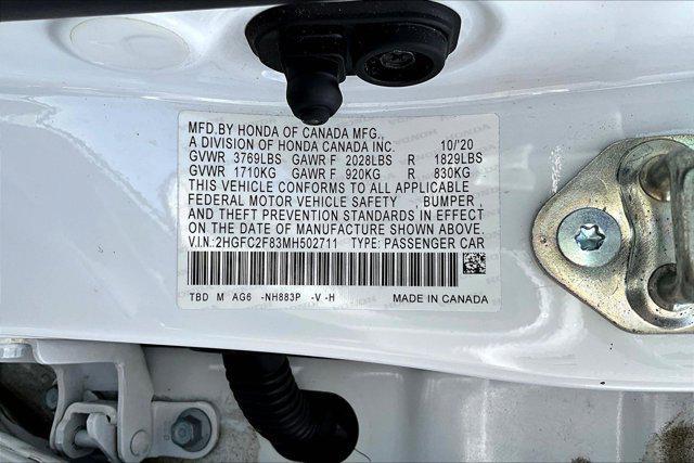 used 2021 Honda Civic car, priced at $21,246