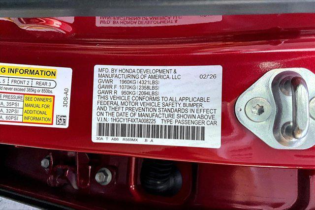 new 2026 Honda Accord car, priced at $30,979