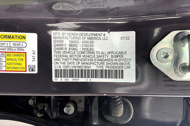 used 2022 Honda Civic car, priced at $19,563