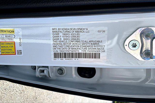 new 2026 Honda Accord car, priced at $31,445