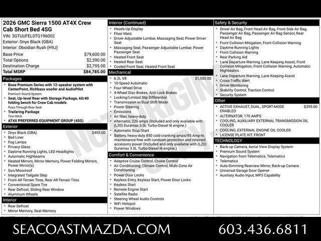 used 2026 GMC Sierra 1500 car, priced at $76,514