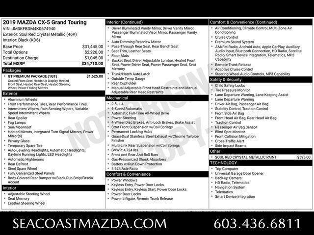 used 2019 Mazda CX-5 car, priced at $17,995