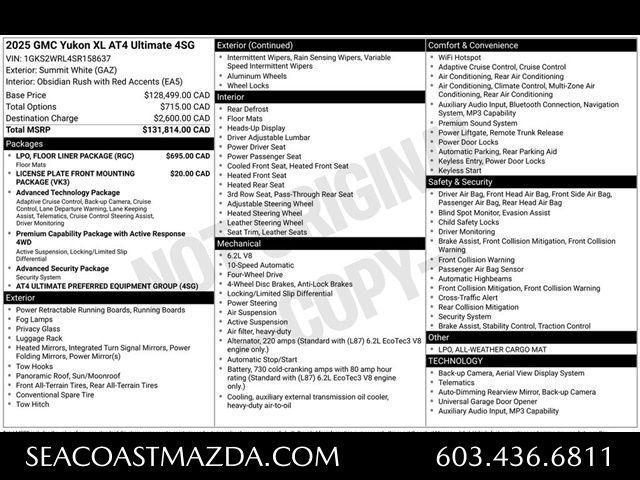 used 2025 GMC Yukon XL car, priced at $93,514