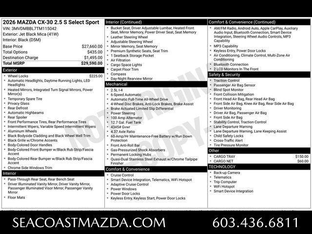 used 2026 Mazda CX-30 car, priced at $27,514