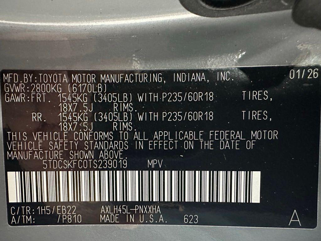 used 2026 Toyota Sienna car, priced at $53,485