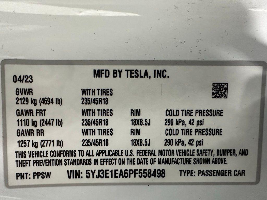 used 2023 Tesla Model 3 car, priced at $24,995