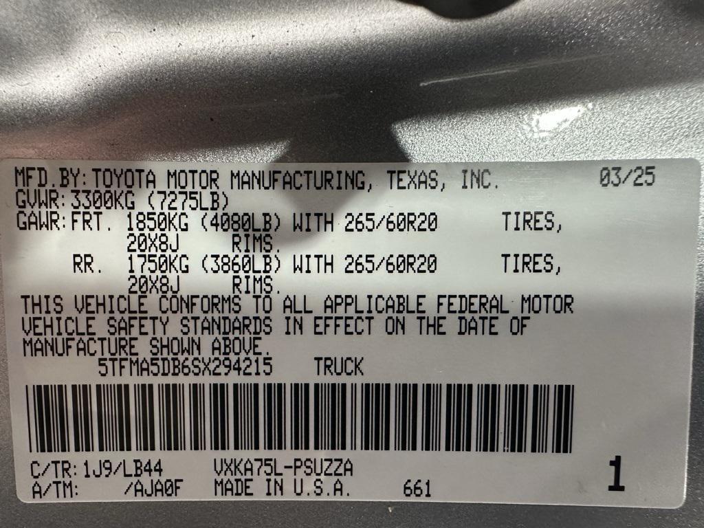 used 2025 Toyota Tundra car, priced at $55,495