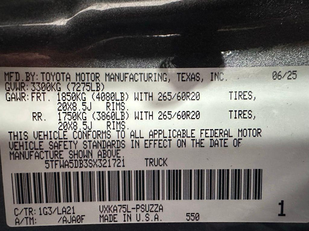 used 2025 Toyota Tundra car, priced at $61,485
