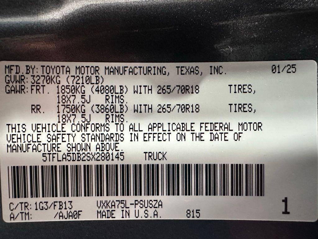 used 2025 Toyota Tundra car, priced at $43,995