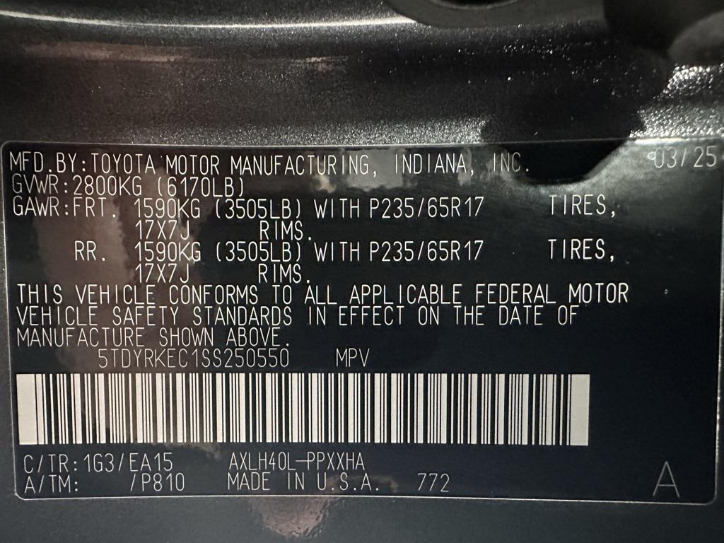 used 2025 Toyota Sienna car, priced at $43,995