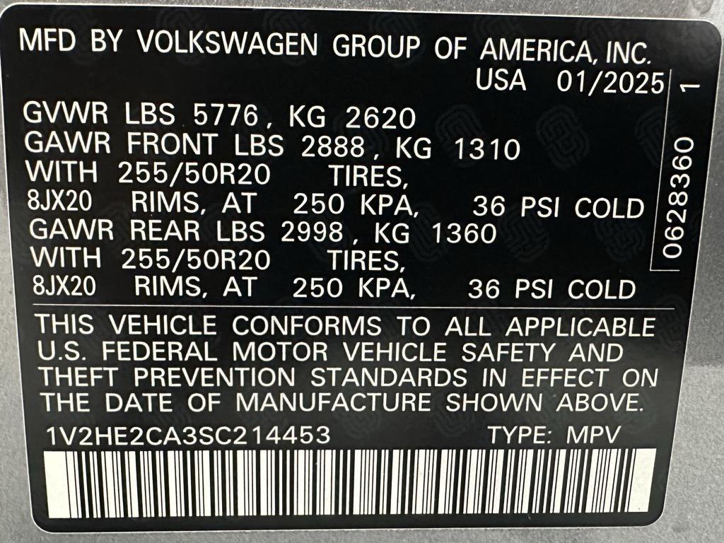 used 2025 Volkswagen Atlas Cross Sport car, priced at $32,295