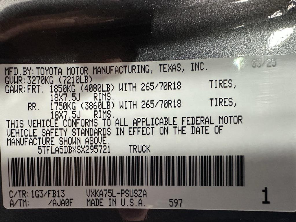 used 2025 Toyota Tundra car, priced at $42,995